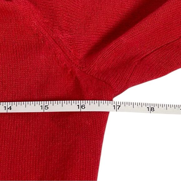White + Warren red 100% Cashmere open front cardigan sweater Women's size XS - Picture 4 of 5